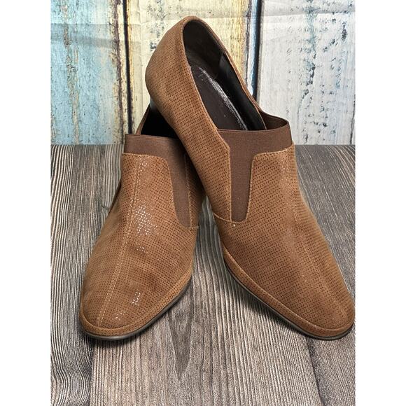 Amalfi By Rangoni Women’s Brown Suede Heels Pump Size 10M Made In Italy - Picture 4 of 16